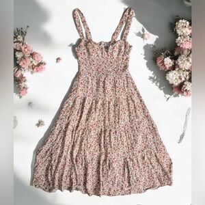 Reformation Aviva dress in pattern fairy micro floral button strap sz 4